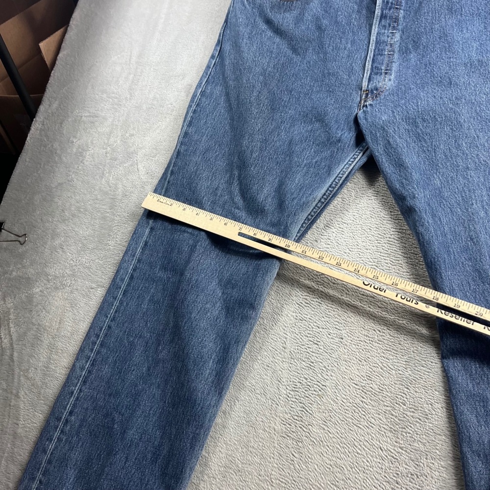 Levis 501 Jeans Mens 40x30 Blue Denim Straight Leg Button Fly Vintage 2002 Y2K - Picture 11 of 14